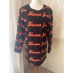 Shane Justin Women’s XS Black Sweater Long Sleeve Shirt Dress